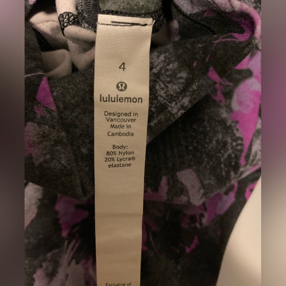LULULEMON ALIGN HIGH-RISE LEGGING 25” purple black and grey SIZE 4 - Picture 4 of 4